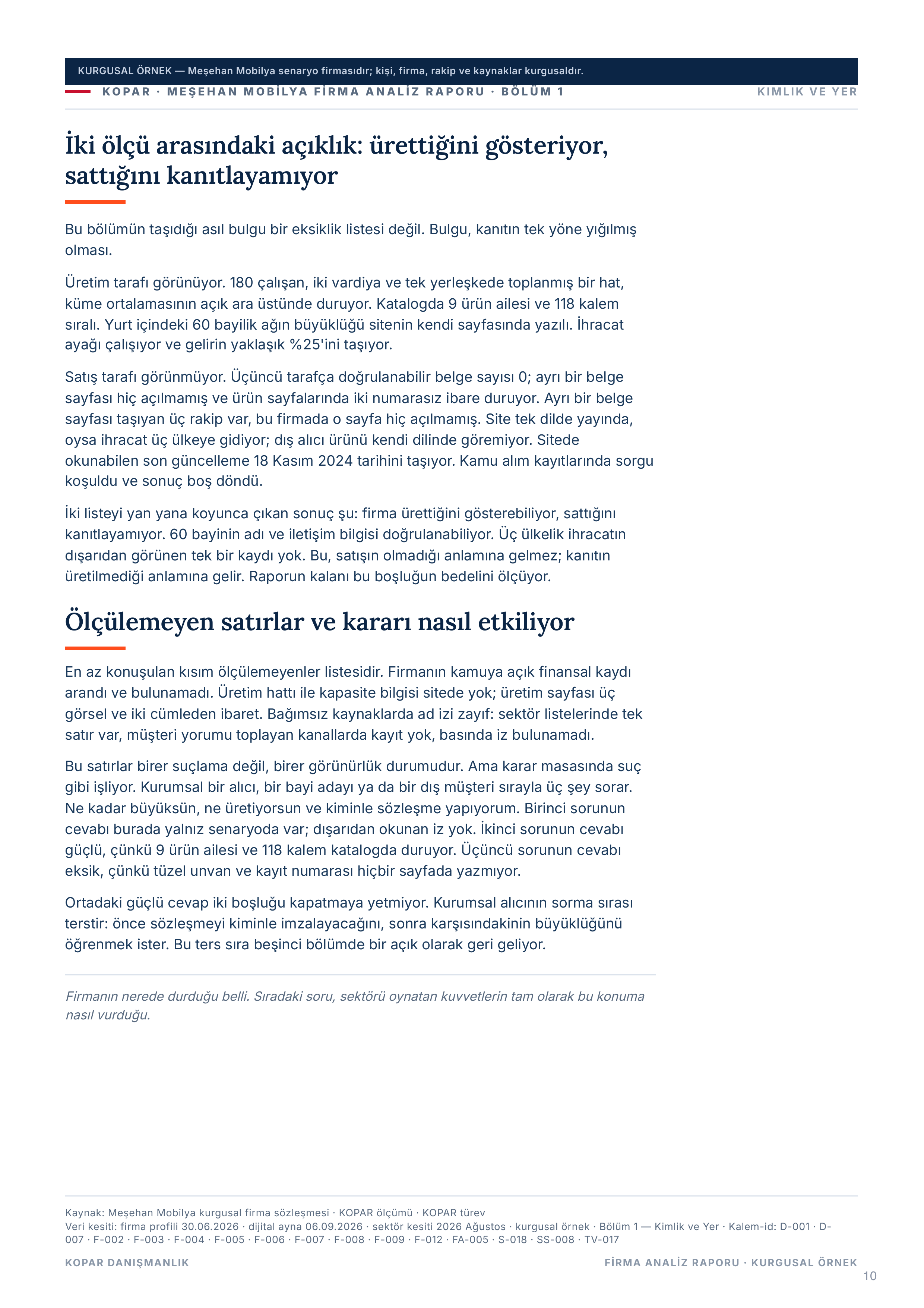 Sayfa 10 — bölüm 1 anlatısı, üçüncü sayfa.