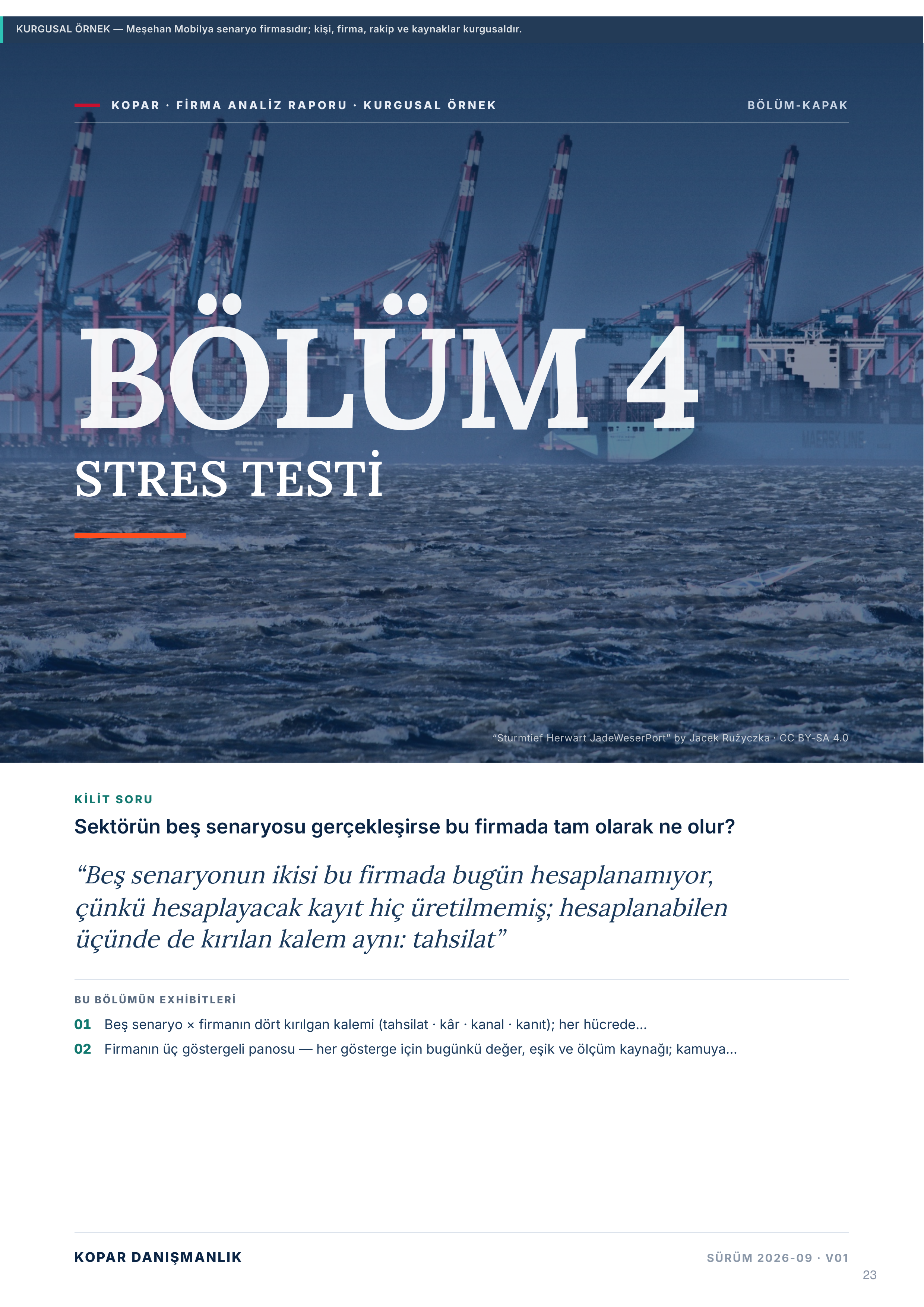 Sayfa 23 — bölüm 4 kapağı, STRES TESTİ.