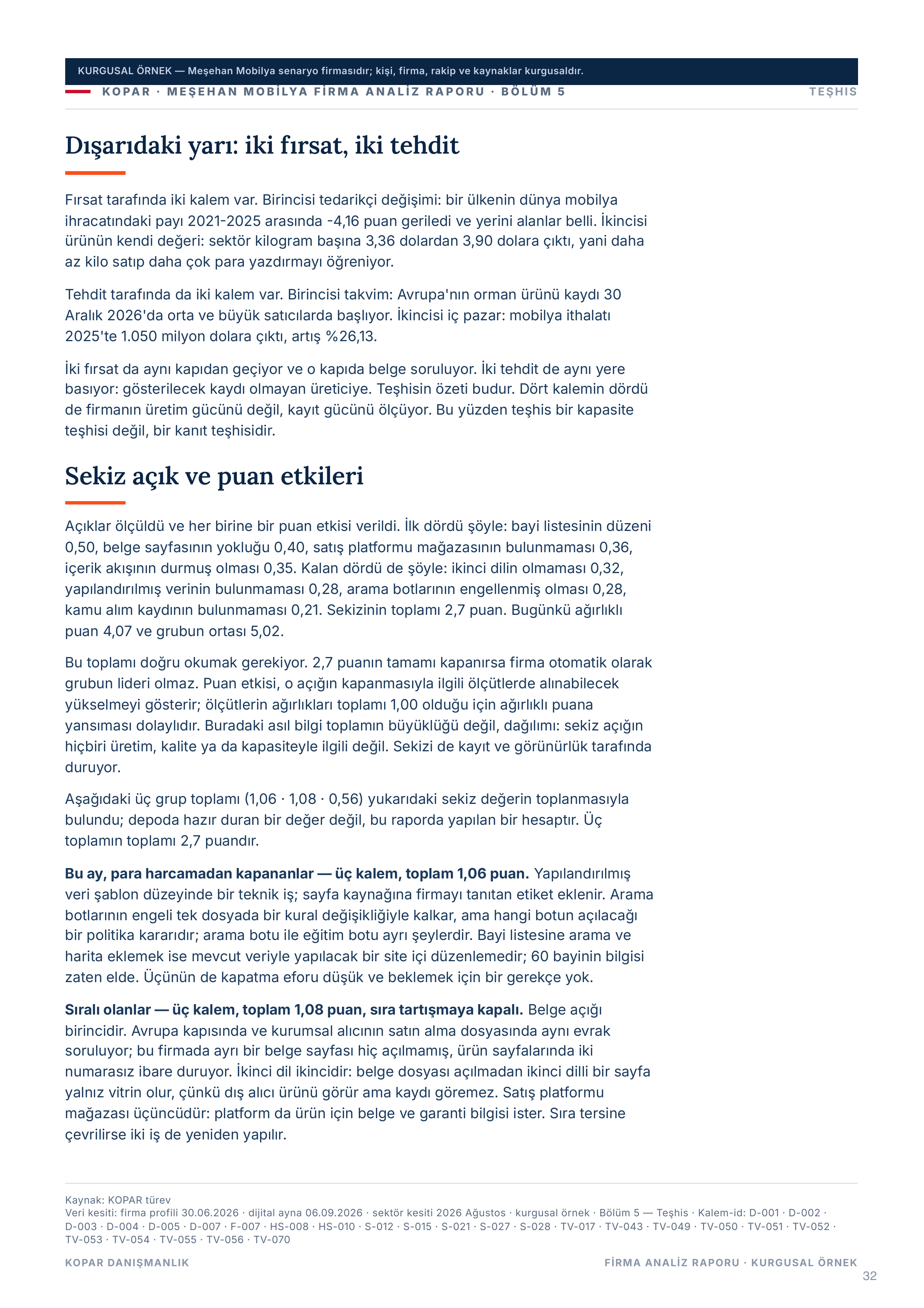Sayfa 32 — bölüm 5 anlatısı, ikinci sayfa.