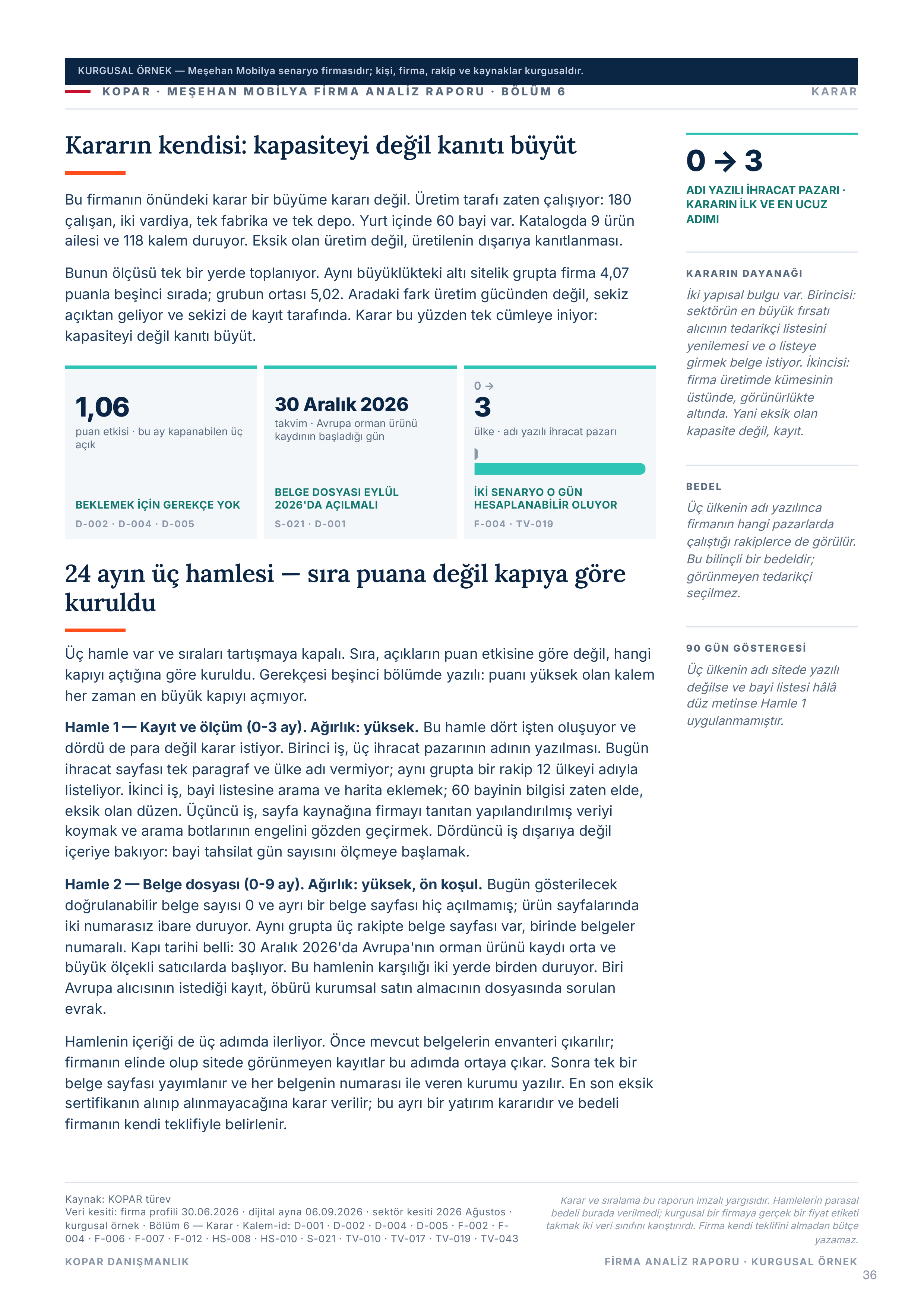 Sayfa 36 — bölüm 6 anlatısı, birinci sayfa.