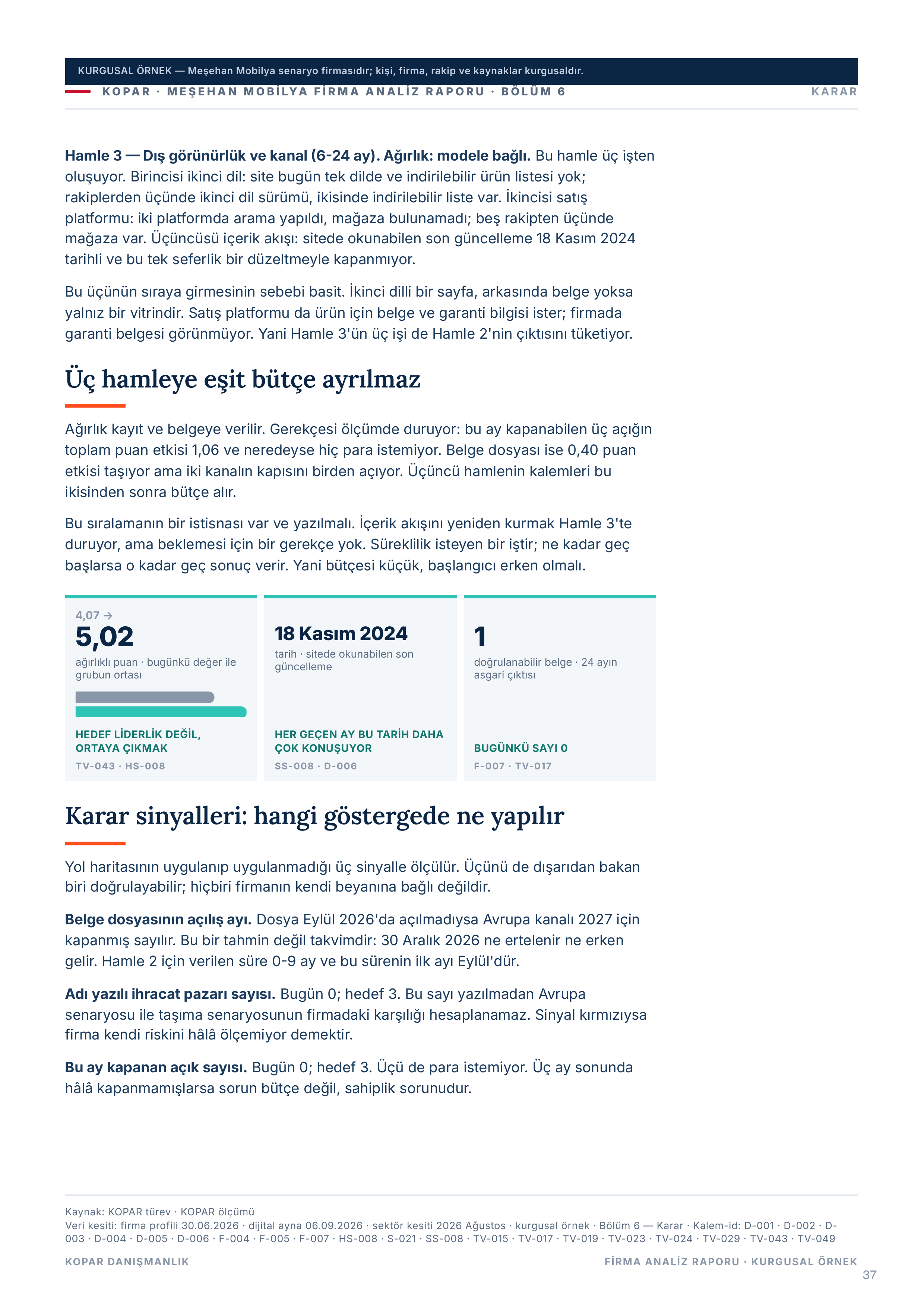 Sayfa 37 — bölüm 6 anlatısı, ikinci sayfa.