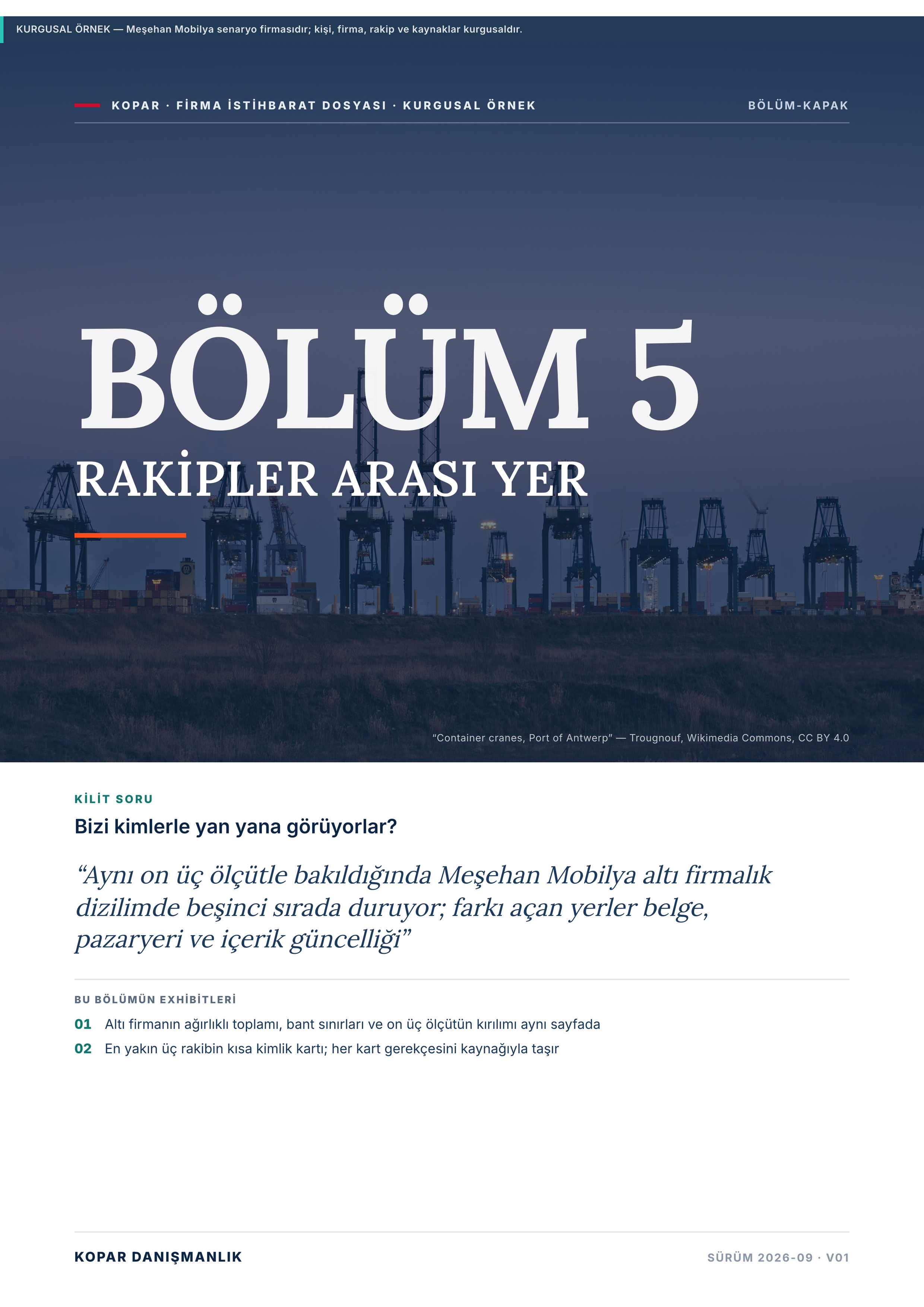 Sayfa 24 — bölüm 5 kapağı, RAKİPLER ARASI YER.