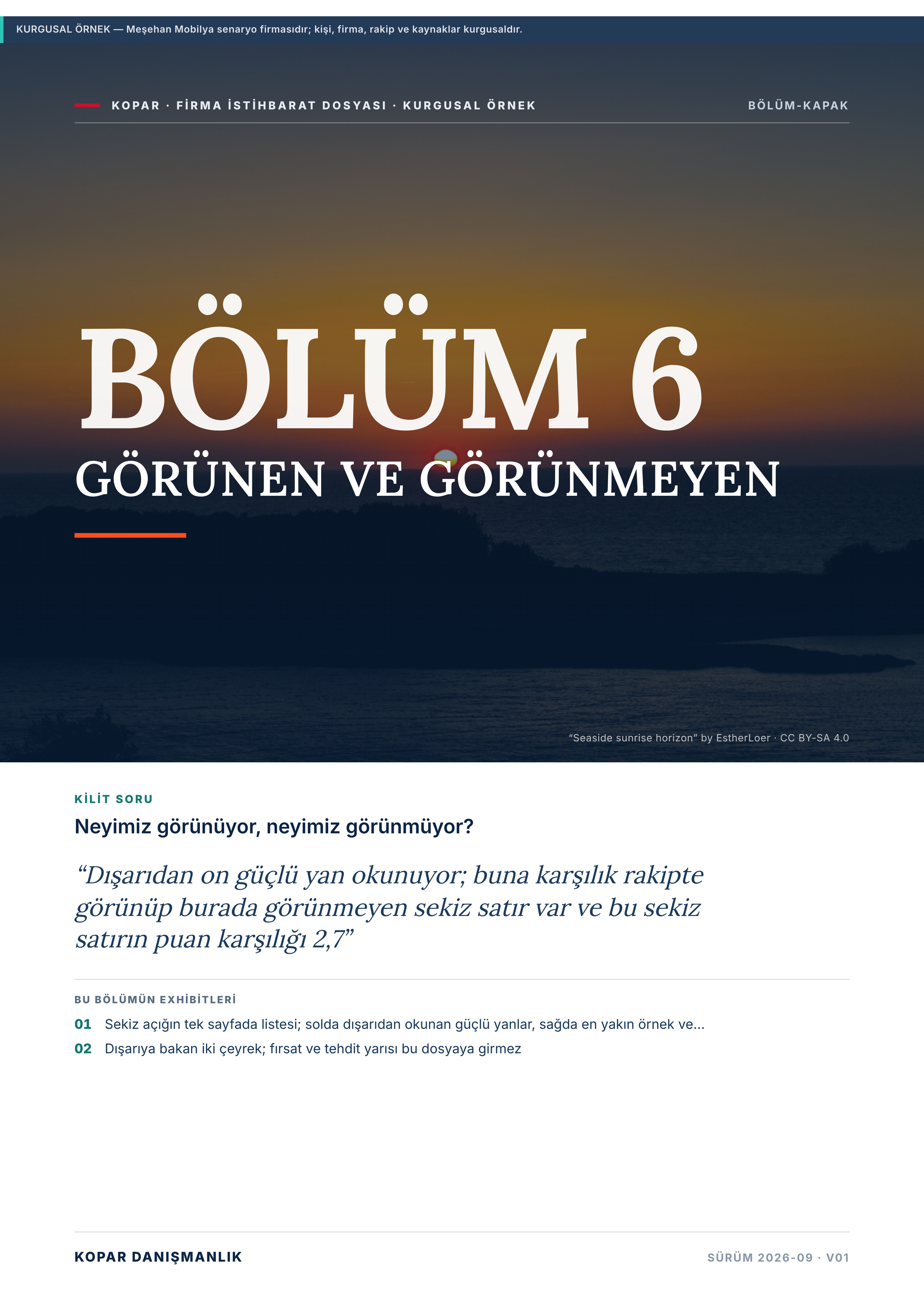 Sayfa 28 — bölüm 6 kapağı, GÖRÜNEN VE GÖRÜNMEYEN.